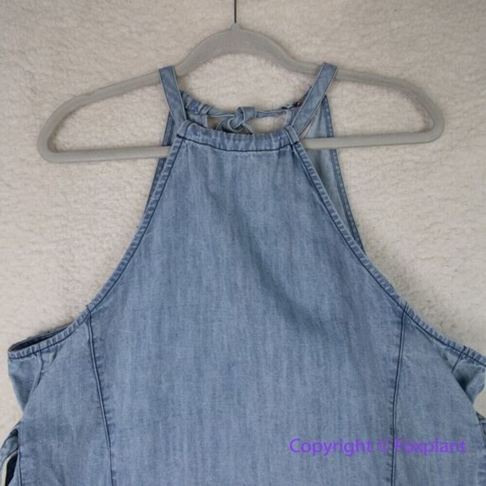 New! FREE PEOPLE Isabella Denim Tunic Dress Faded Vintage, size L - Picture 4 of 16